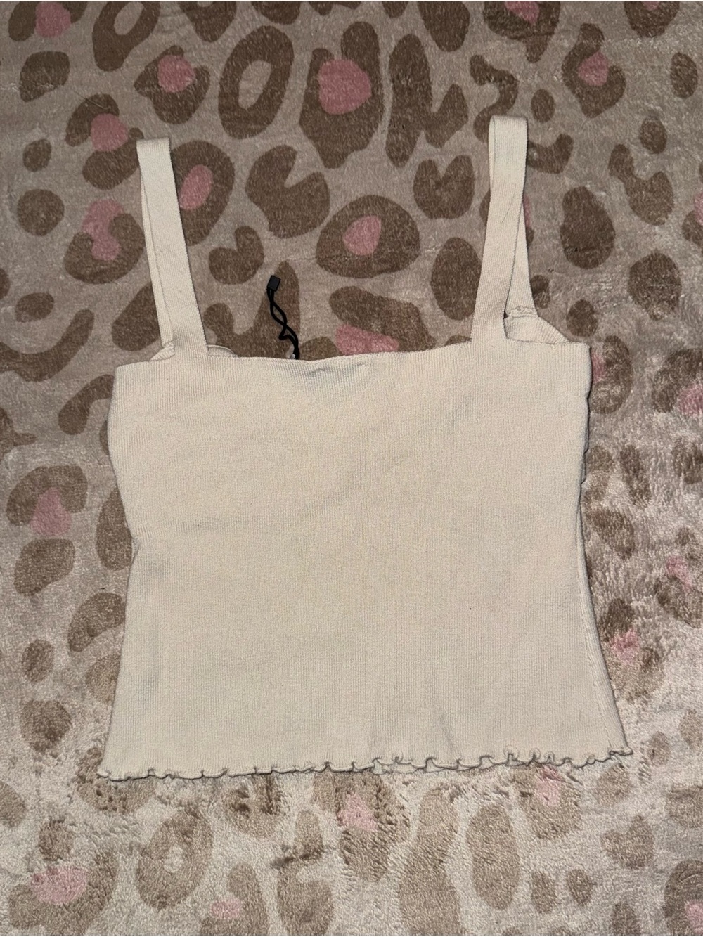 Princess Polly Cream Ruched Ribbed Cami Top - Picture 4 of 4